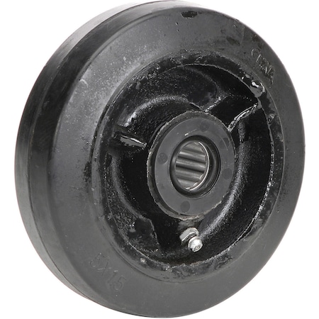 Casters, Wheels & Industrial Handling 5 x 1-1/2 Mold-On Rubber Wheel, 3/4 Axle CW-515-MORRB